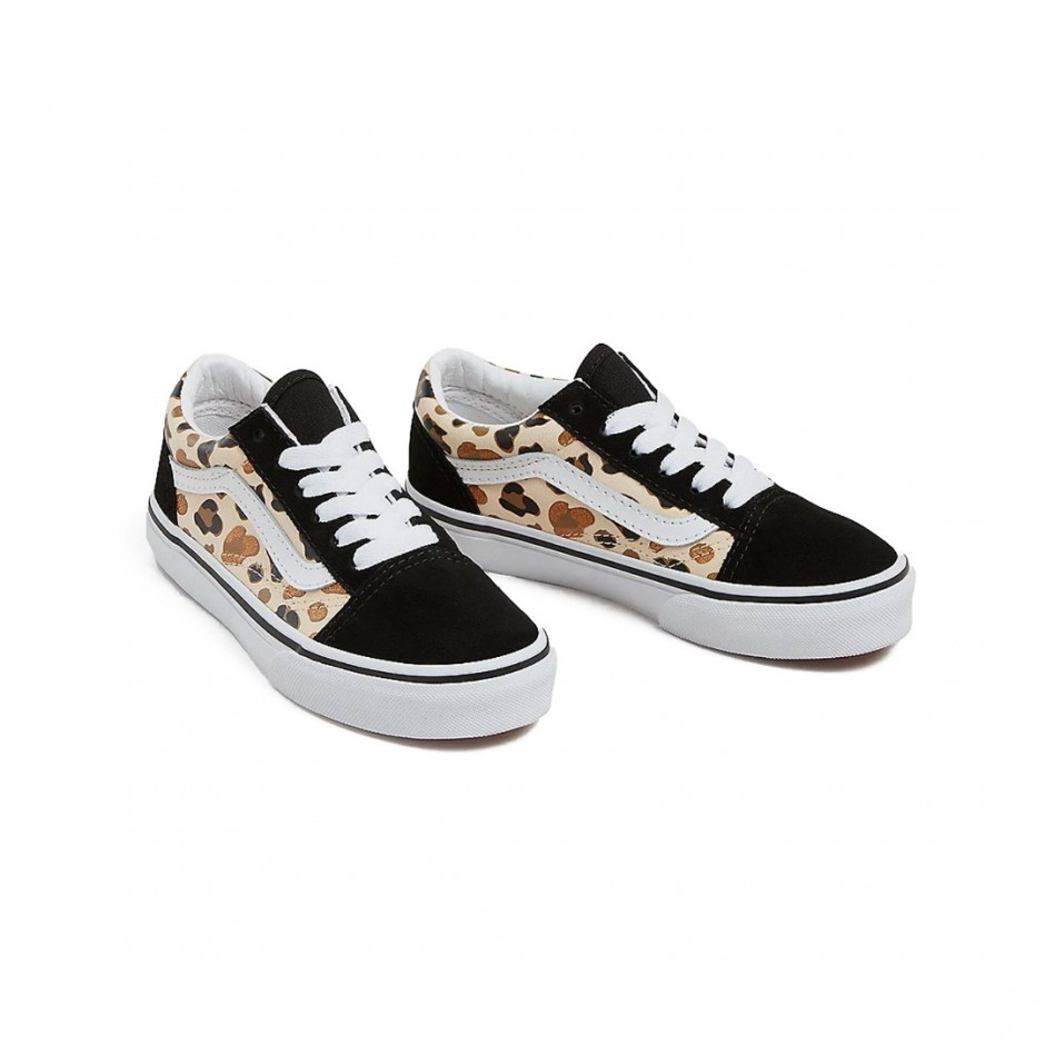 Παιδικά Sneakers Πολύχρωμα - Vans Old Skool Leopard Glitter