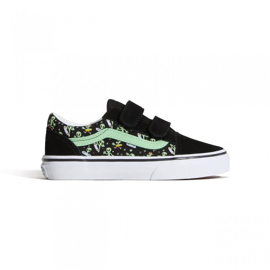 Παιδικά Sneakers Μαύρα - Vans Old Skool V Glow Cosmic Cruisers