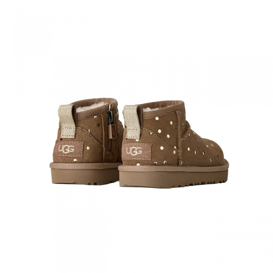 Βρεφικά Μποτάκια Καφέ - UGG Classic Ultra Mini Shiny Dots 