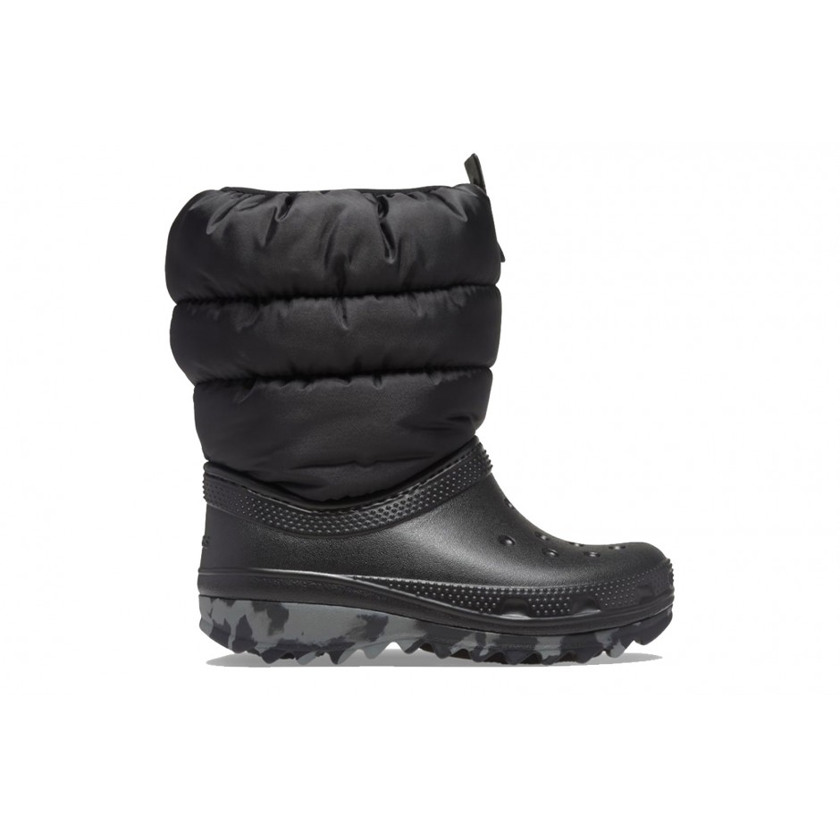 Παιδικές Μπότες Χιονιού Μαύρες - Crocs Classic Neo Puff