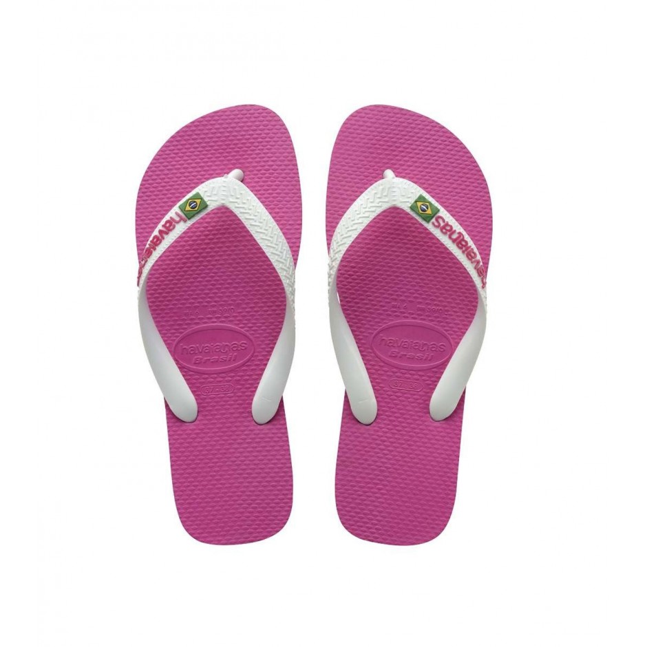 Παιδικές Σαγιονάρες Ροζ - Havaianas Brasil Logo