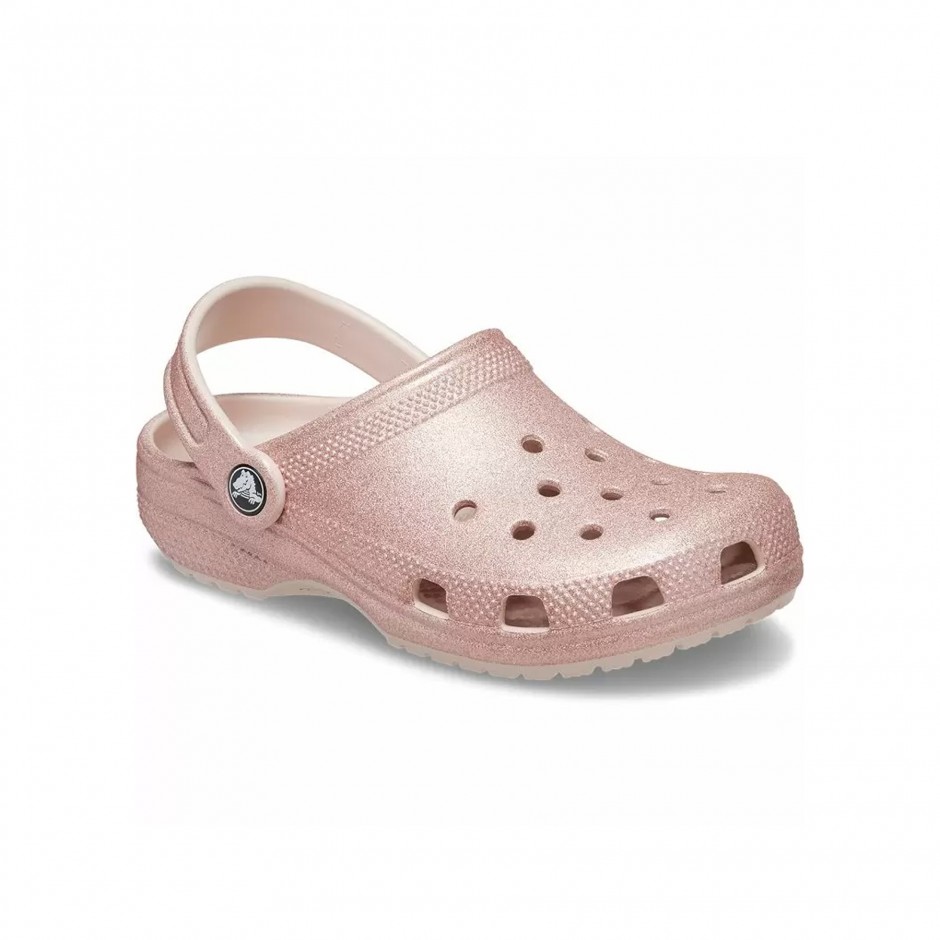 CROCS CLASSIC GLITTER CLOG K 206993-6WV Pink Gold