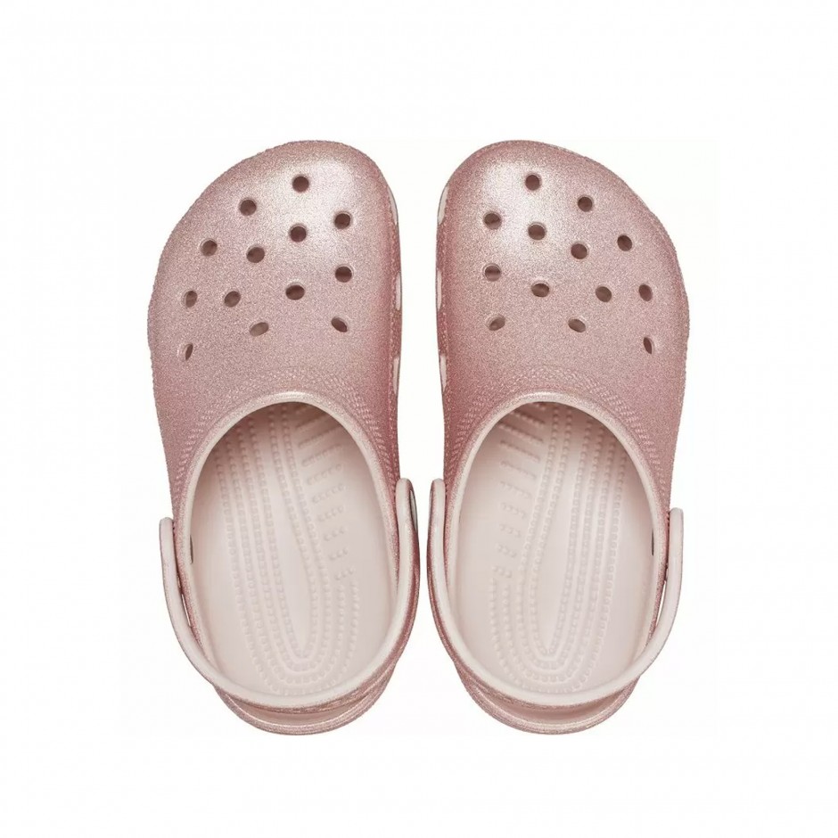 CROCS CLASSIC GLITTER CLOG K 206993-6WV Pink Gold