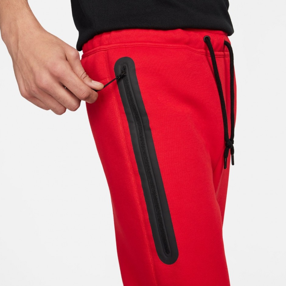 Nike Sportswear Tech Fleece Μπορντό - Ανδρικό Παντελόνι Φόρμα