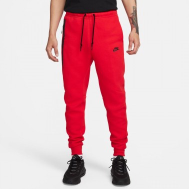 Nike Sportswear Tech Fleece Μπορντό - Ανδρικό Παντελόνι Φόρμα