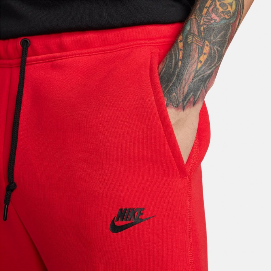 Nike Sportswear Tech Fleece Μπορντό - Ανδρικό Παντελόνι Φόρμα