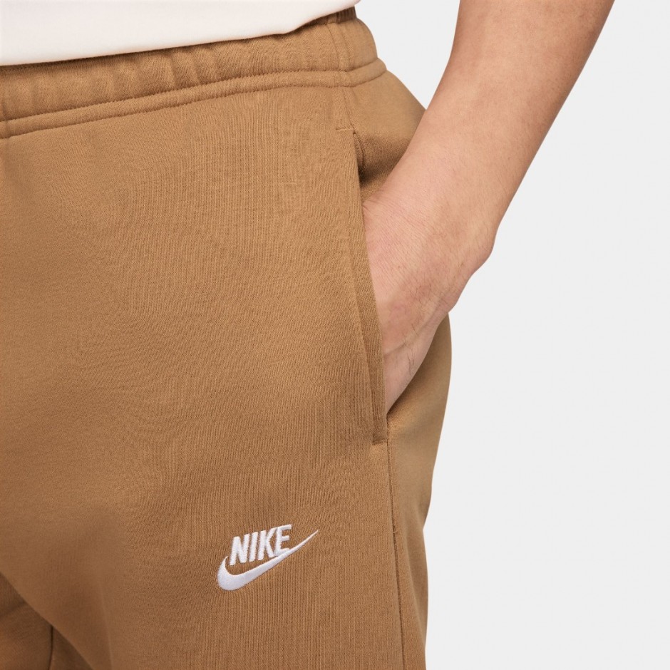 Ανδρικό Παντελόνι Φόρμα Καφέ - Nike Sportswear Club Fleece