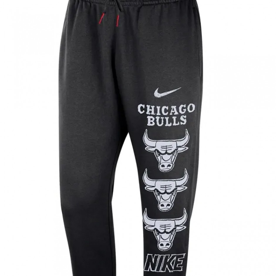 Ανδρικό Παντελόνι Φόρμα Μαύρο - Nike Chicago Bulls Courtside Club