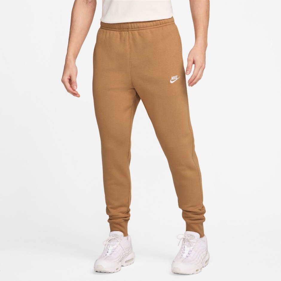 Ανδρικό Παντελόνι Φόρμα Καφέ - Nike Sportswear Club Fleece