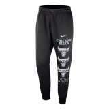 Ανδρικό Παντελόνι Φόρμα Μαύρο - Nike Chicago Bulls Courtside Club Εικόνα 