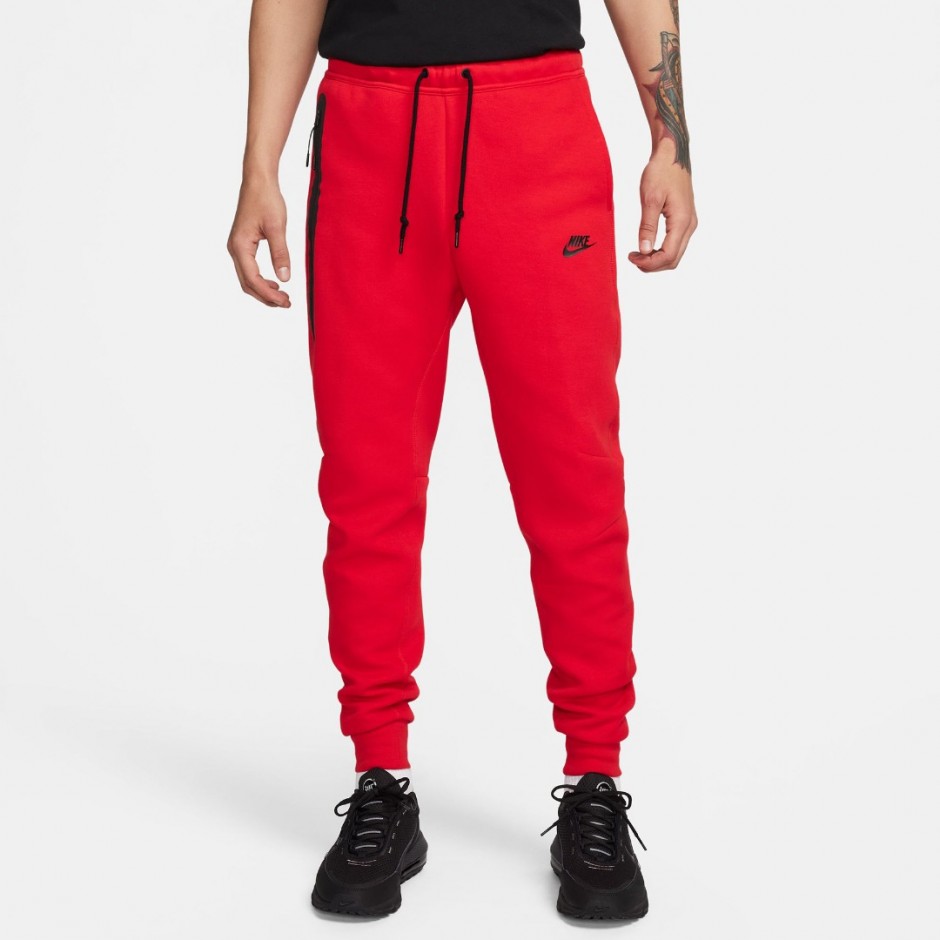 Nike Sportswear Tech Fleece Μπορντό - Ανδρικό Παντελόνι Φόρμα