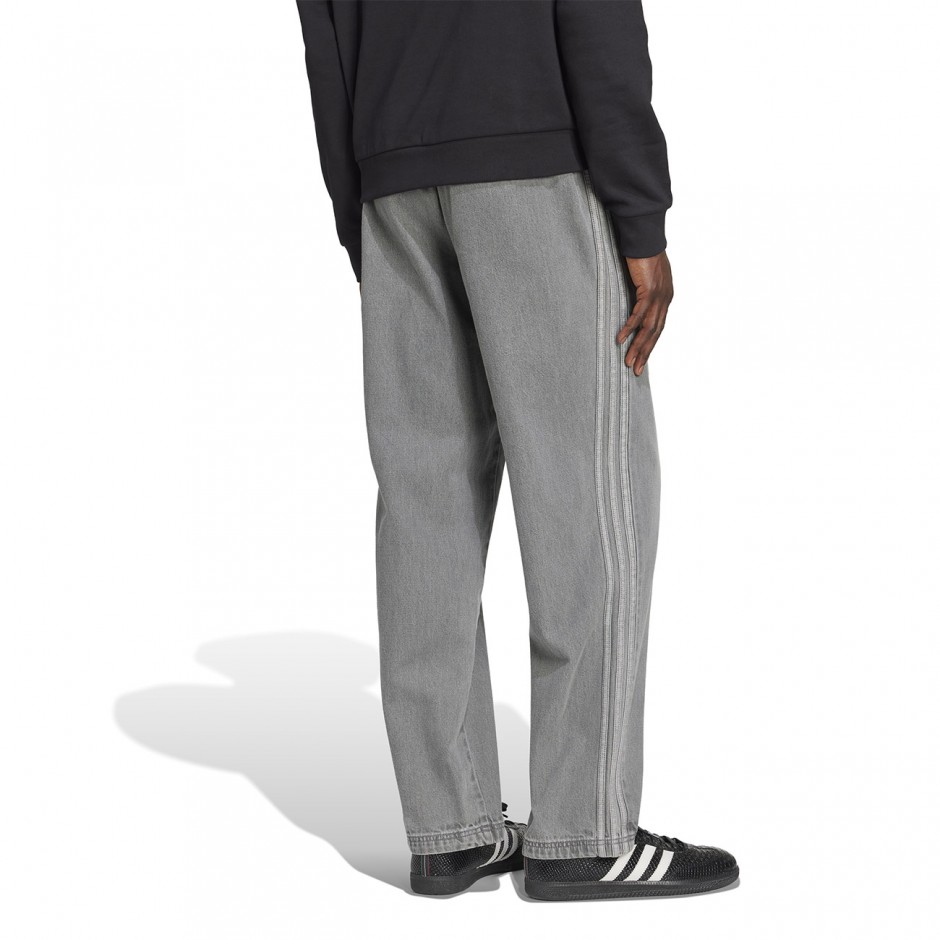 Ανδρικό Τζιν Παντελόνι Γκρι - adidas Originals Adicolor Loose Trackpant Denim