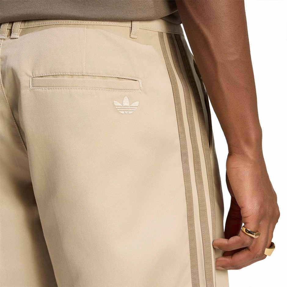 Men's Pants Beige - adidas Originals 3-Stripes Pleated