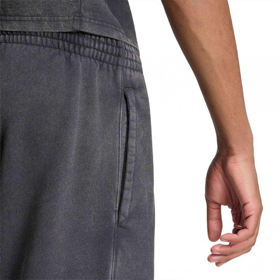 Ανδρικό Παντελόνι Φόρμα Μαύρο - adidas Originals Trefoil Essentials Washed