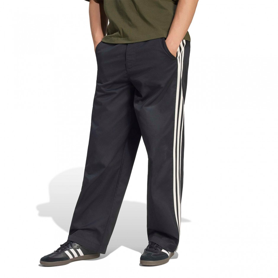 Ανδρικό Παντελόνι Μαύρο - adidas Originals 3-Stripes Pleated