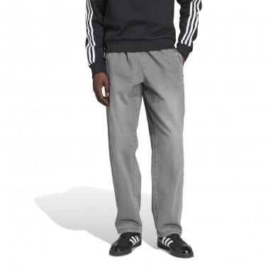 Ανδρικό Τζιν Παντελόνι Γκρι - adidas Originals Adicolor Loose Trackpant Denim