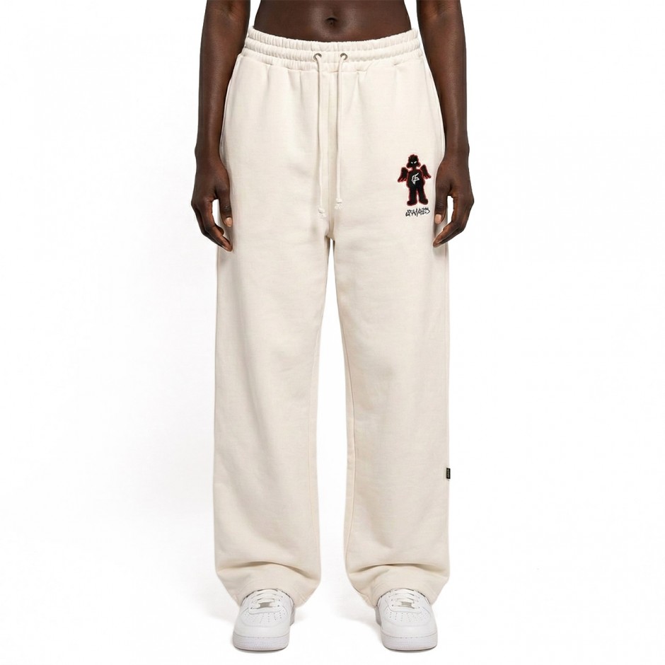 GRIMEY THE SHELTER WIDE LEG  WE BURN SO SWEET SWEATPANTS GRTSW283-OWHT Ecru