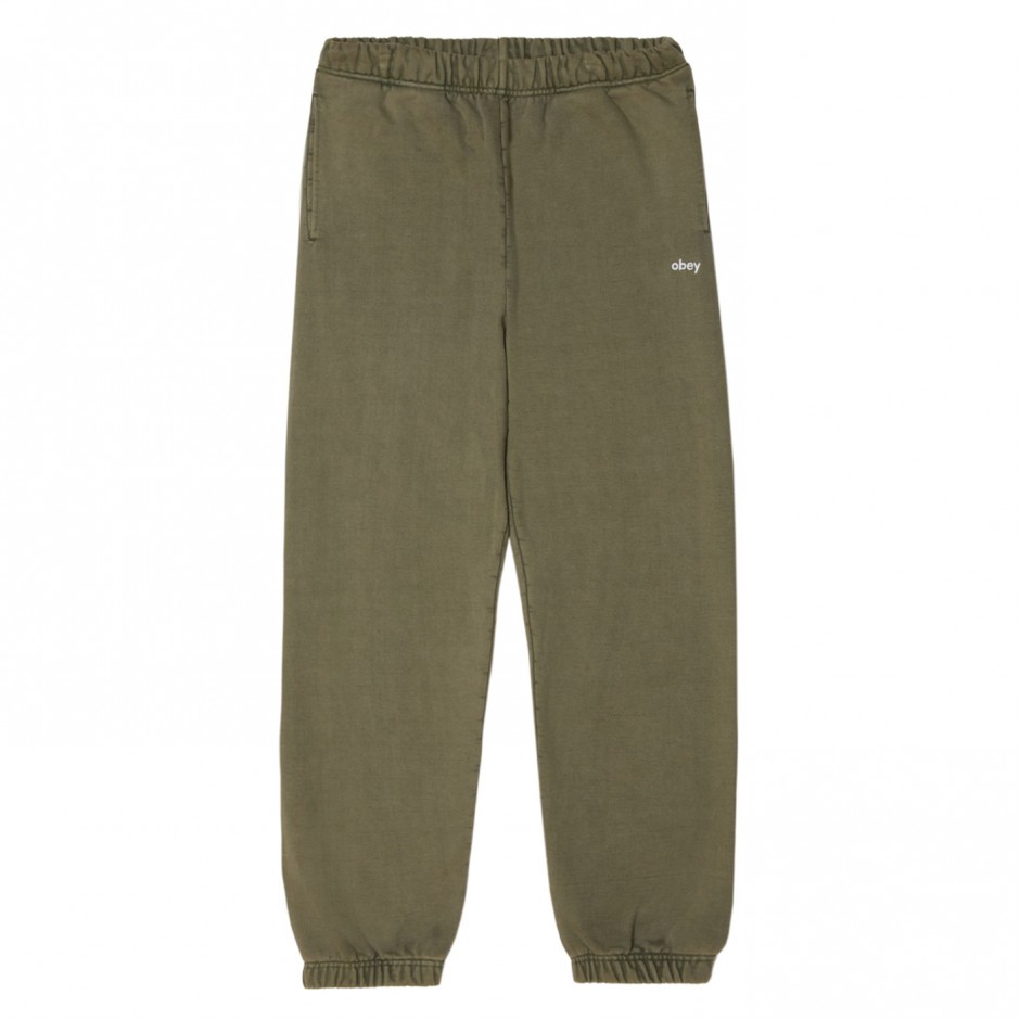 OBEY LOWERCASE PIGMENT SWEATPANT 142030046-DLN OLIVE