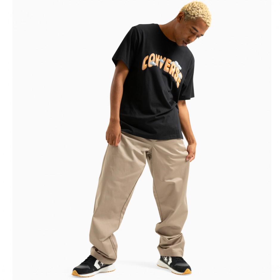 Ανδρικό Παντελόνι Φόρμα Μπεζ - Converse Straight-Leg
