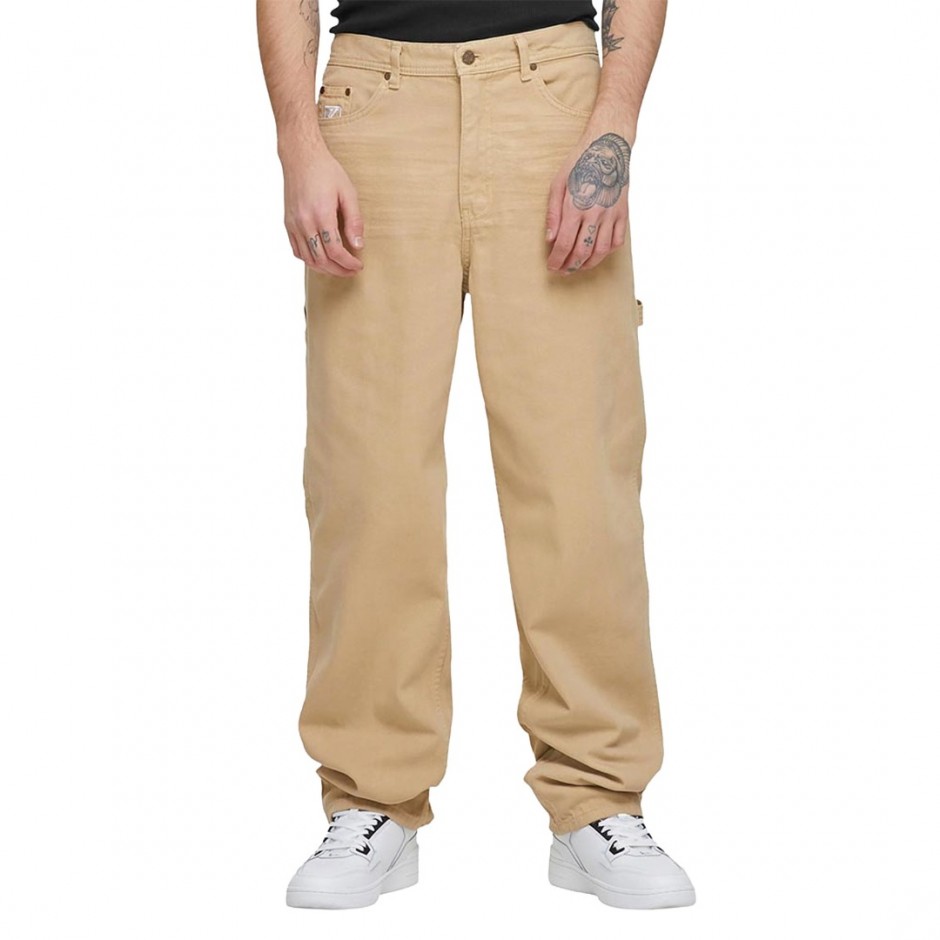 KARL KANI OG WASHED BAGGY WORKWEAR PANTS KM241-018-1-BEIGE Beige