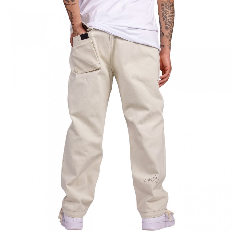 GRIMEY SNOW FOX CANVAS PANTS GRTS238-CRM Ecru
