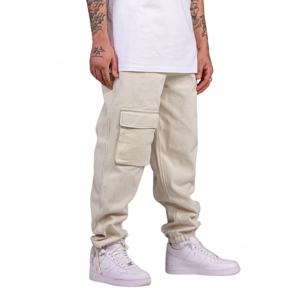 GRIMEY SNOW FOX CANVAS PANTS GRTS238-CRM Ecru