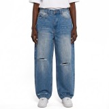 GRIMEY ROYAL PAW BIG BOY DENIM PANTS GBBDJ292-WLBLU Blue Image 1