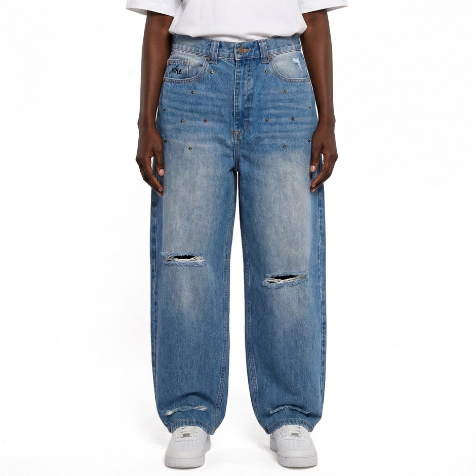 GRIMEY ROYAL PAW BIG BOY DENIM PANTS GBBDJ292-WLBLU Blue