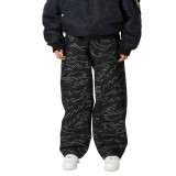 Unisex Τζιν Παντελόνι Μαύρο - Grimey Odd Cutlass Jacquard Big Boy Εικόνα 