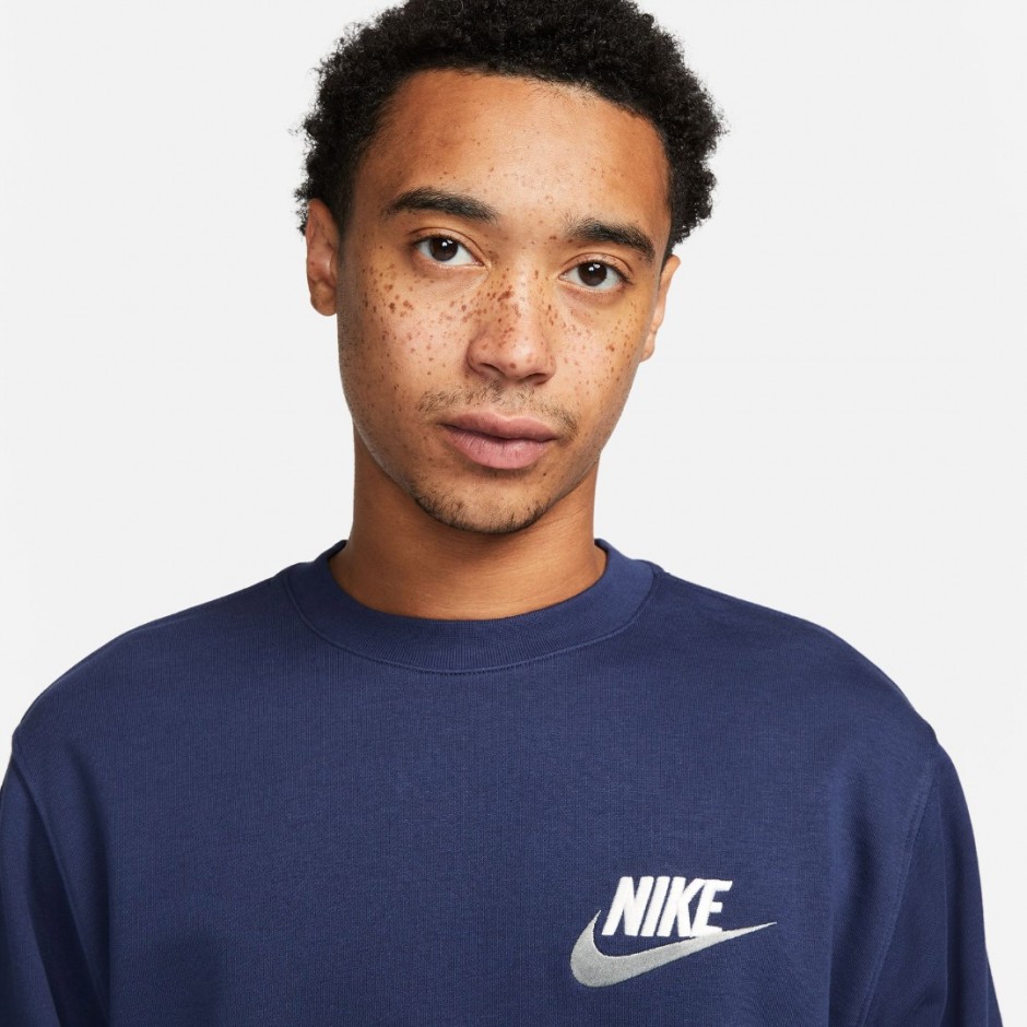 Nike Club Μπλε - Ανδρική Μακρυμάνικη Μπλούζα