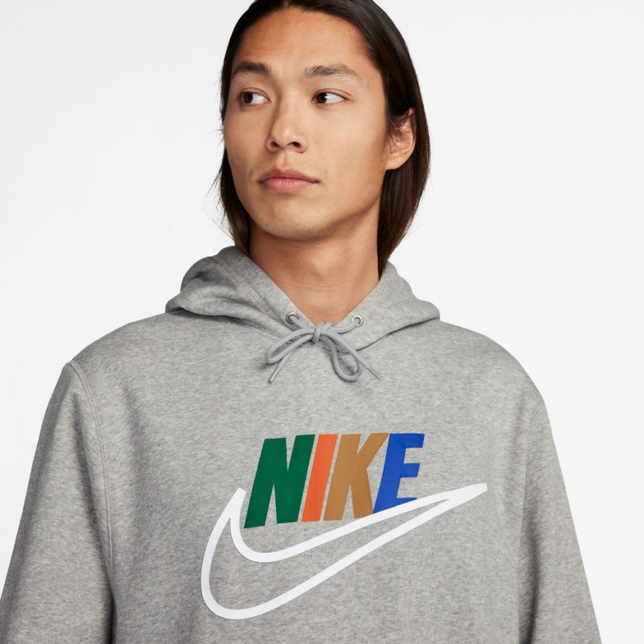 NIKE M NK CLUB BB HDY FUTURA BLOCK FZ0772-063 Grey