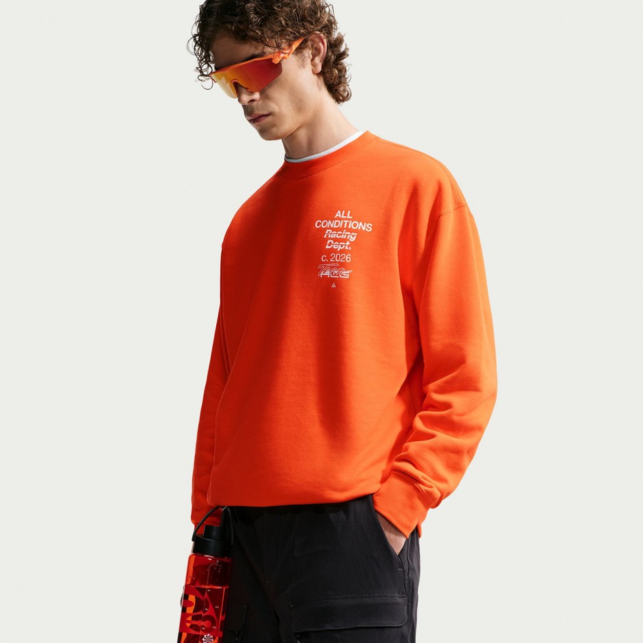 Men's Sweatshirt Orange - Nike ACG 'Tuff Fleece' 