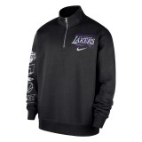 Ανδρικό Φούτερ NBA Μαύρο - Nike Los Angeles Lakers Courtside Club Εικόνα 