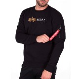 ALPHA INDUSTRIES ALPHA LABEL SWEATER 118312-03 Black Image 0
