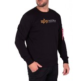 ALPHA INDUSTRIES ALPHA LABEL SWEATER 118312-03 Black Image 1