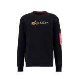 ALPHA INDUSTRIES ALPHA LABEL SWEATER 118312-03 Black Image 