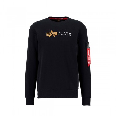 ALPHA INDUSTRIES ALPHA LABEL SWEATER 118312-03 Black