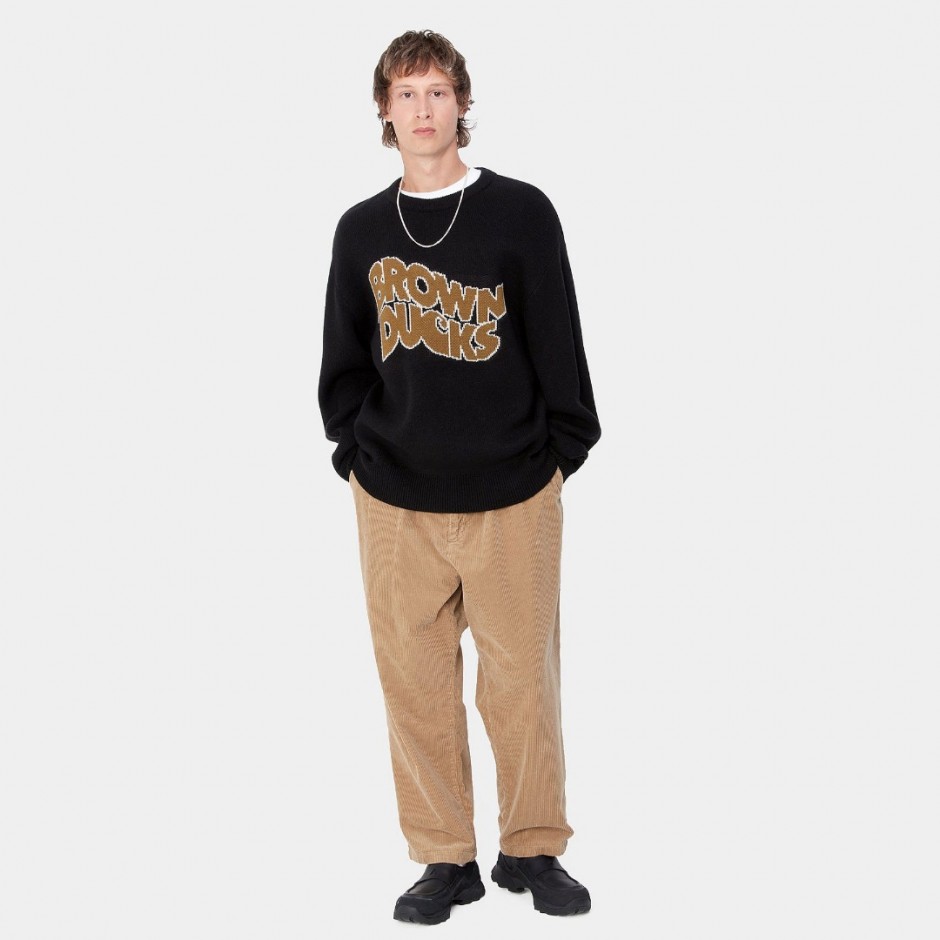 Ανδρικό Πουλόβερ Μαύρο - Carhartt WIP Brown Ducks
