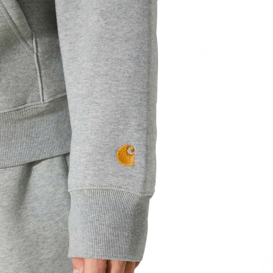 CARHARTT WIP CHASE NECK ZIP SWEATSHIRT I033665-00MXX Grey