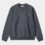 Carhartt WIP American Script Ανθρακί - Ανδρικό Φούτερ Με Λαιμόκοψη Εικόνα 1