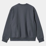 Carhartt WIP American Script Ανθρακί - Ανδρικό Φούτερ Με Λαιμόκοψη Εικόνα 2