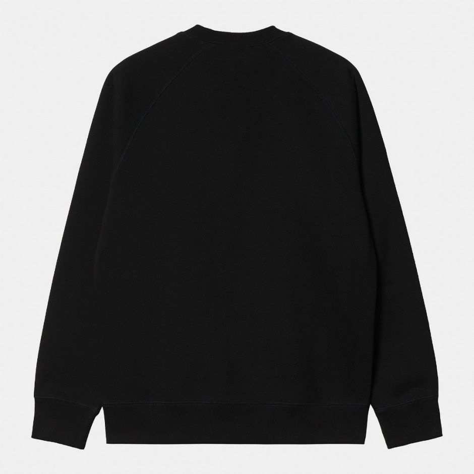 Carhartt WIP Chase Μαύρο - Ανδρικό Φούτερ Με Λαιμόκοψη