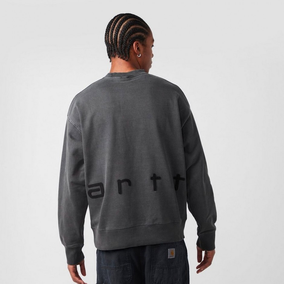 CARHARTT WIP FELT SCRIPT SWEAT I034041-00EGD Coal