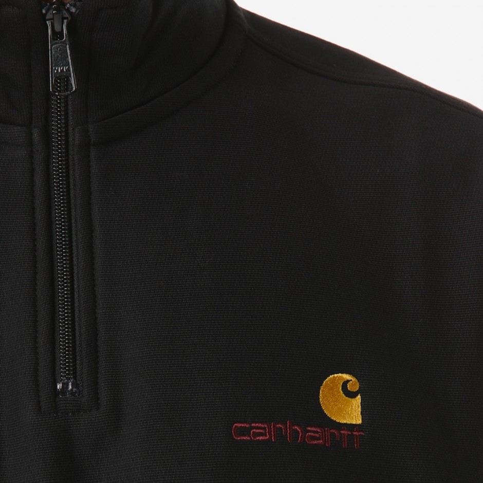 Ανδρικό Φούτερ Μαύρο - Carhartt WIP Half Zip American Script
