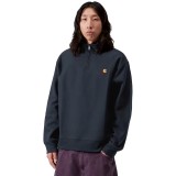 CARHARTT WIP HALF ZIP AMERICAN SCRIPT SWEAT I027014-J0XX Blue Image 