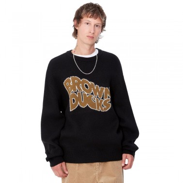 Ανδρικό Πουλόβερ Μαύρο - Carhartt WIP Brown Ducks