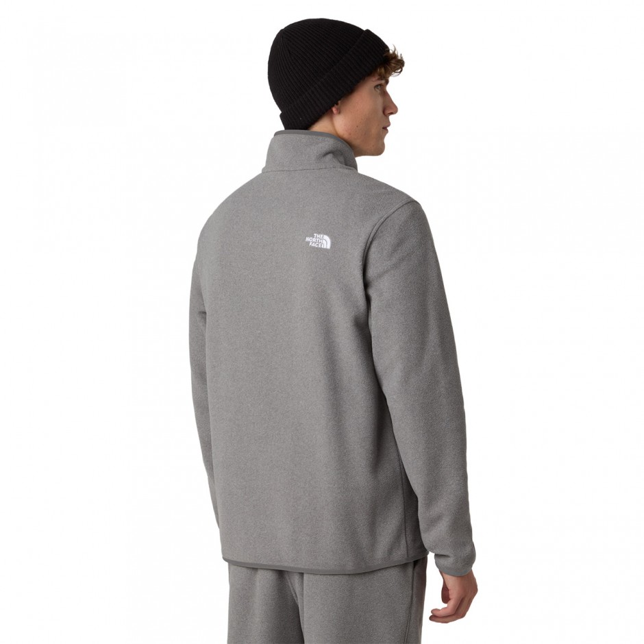 Ανδρική Μακρυμάνικη Μπλούζα Γκρι - The North Face Glacier 1/4 Zip Fleece
