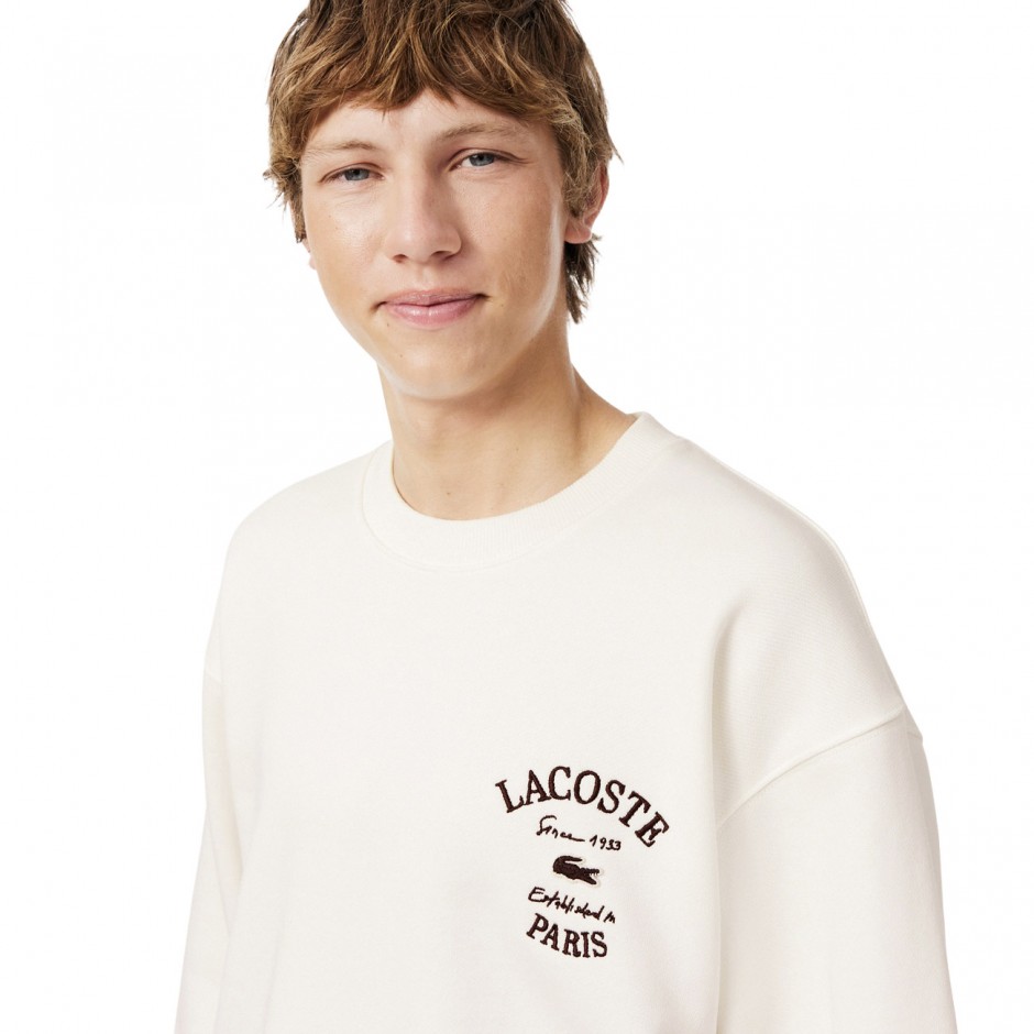 LACOSTE SWEATSHIRTS SH978570V Εκρού