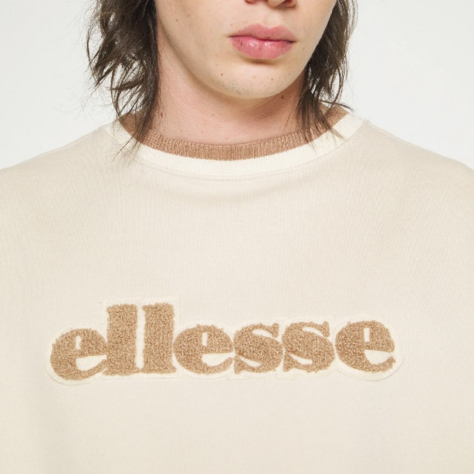 Ellesse Regno Εκρού - Ανδρικό Φούτερ Με Λαιμόκοψη