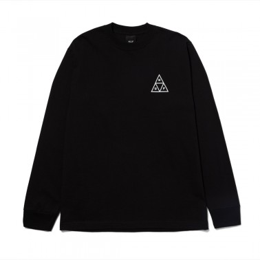 Huf Set Triple Triangle Μαύρο - Ανδρική Μακρυμάνικη Μπλούζα